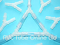 Plastic Y Connectors for flexible tube. Plastic Y Connectors for flexible tube