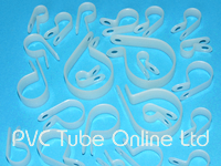Plastic P Clips for plastic flexible tube. Available in many different sizes. Plastic P Clips for plastic flexible tube. Available in many different sizes.