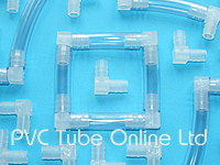 Plastic Elbow Connectors for plastic flexible tube. Available in many different sizes. Plastic Elbow Connectors for plastic flexible tube.